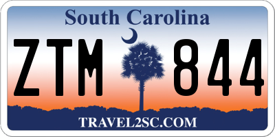 SC license plate ZTM844