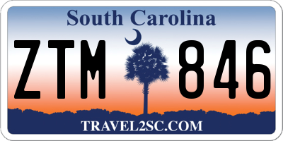 SC license plate ZTM846