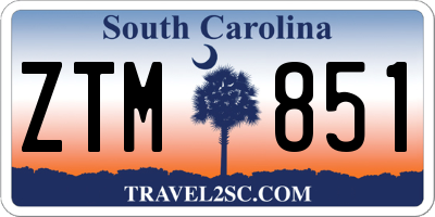 SC license plate ZTM851