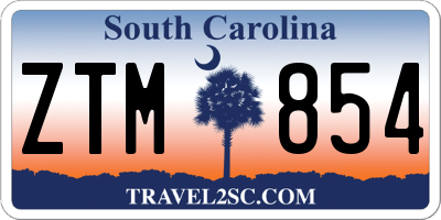 SC license plate ZTM854