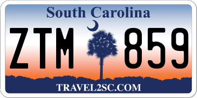 SC license plate ZTM859