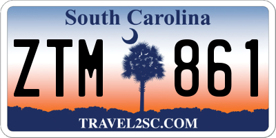 SC license plate ZTM861