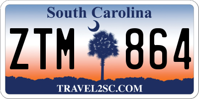 SC license plate ZTM864