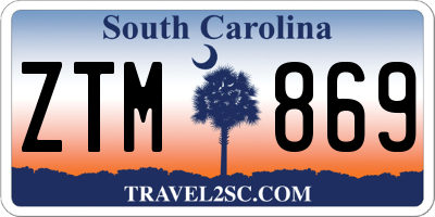 SC license plate ZTM869
