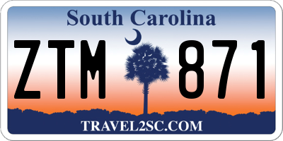 SC license plate ZTM871