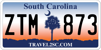 SC license plate ZTM873