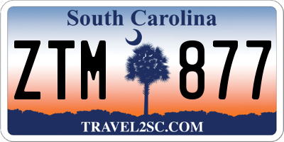 SC license plate ZTM877