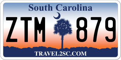 SC license plate ZTM879