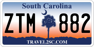 SC license plate ZTM882
