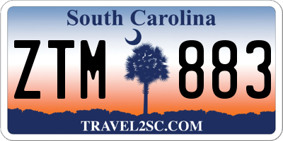 SC license plate ZTM883