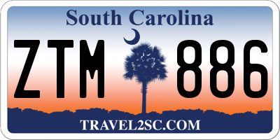 SC license plate ZTM886