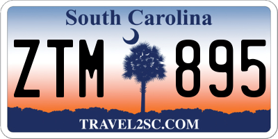 SC license plate ZTM895