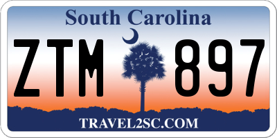 SC license plate ZTM897