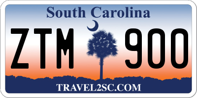 SC license plate ZTM900