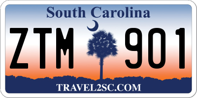 SC license plate ZTM901