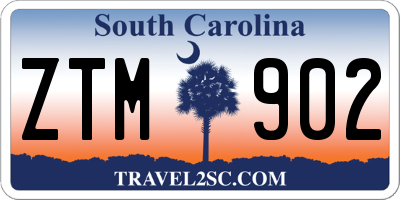 SC license plate ZTM902
