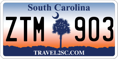 SC license plate ZTM903