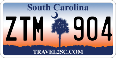 SC license plate ZTM904