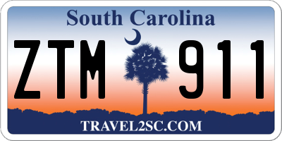 SC license plate ZTM911