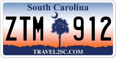 SC license plate ZTM912