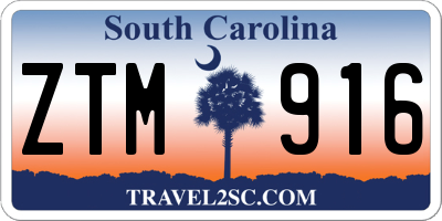 SC license plate ZTM916