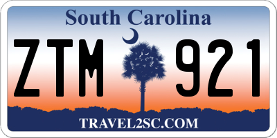 SC license plate ZTM921