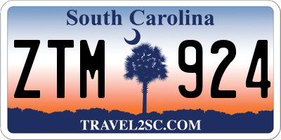SC license plate ZTM924