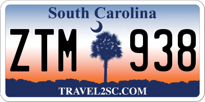 SC license plate ZTM938