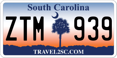 SC license plate ZTM939