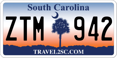 SC license plate ZTM942
