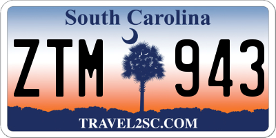 SC license plate ZTM943