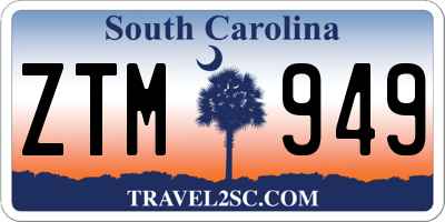 SC license plate ZTM949