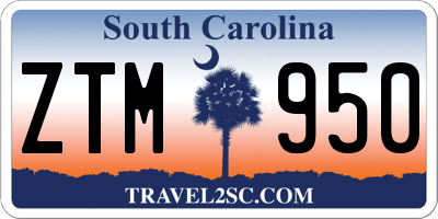 SC license plate ZTM950