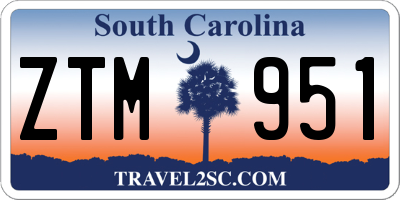 SC license plate ZTM951