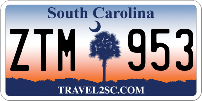 SC license plate ZTM953