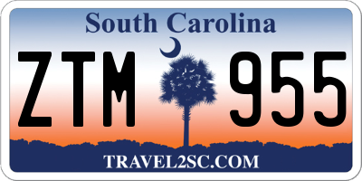 SC license plate ZTM955