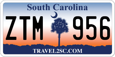 SC license plate ZTM956