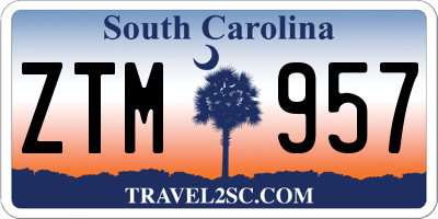 SC license plate ZTM957