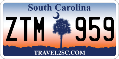 SC license plate ZTM959