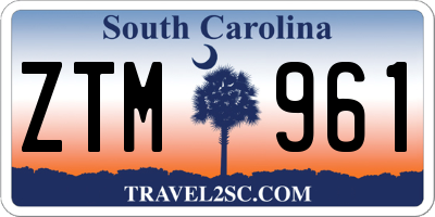 SC license plate ZTM961