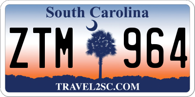 SC license plate ZTM964