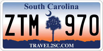 SC license plate ZTM970