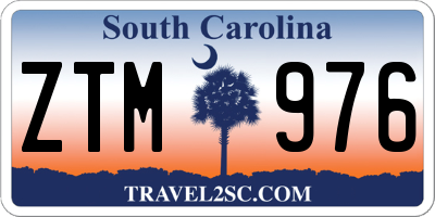 SC license plate ZTM976