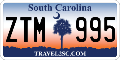 SC license plate ZTM995