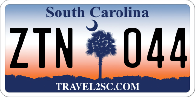 SC license plate ZTN044