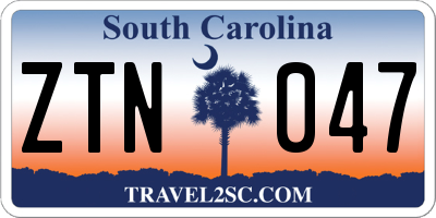 SC license plate ZTN047