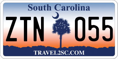 SC license plate ZTN055