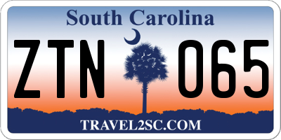 SC license plate ZTN065