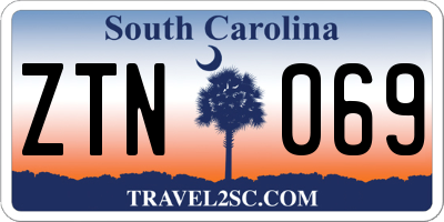 SC license plate ZTN069