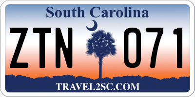 SC license plate ZTN071